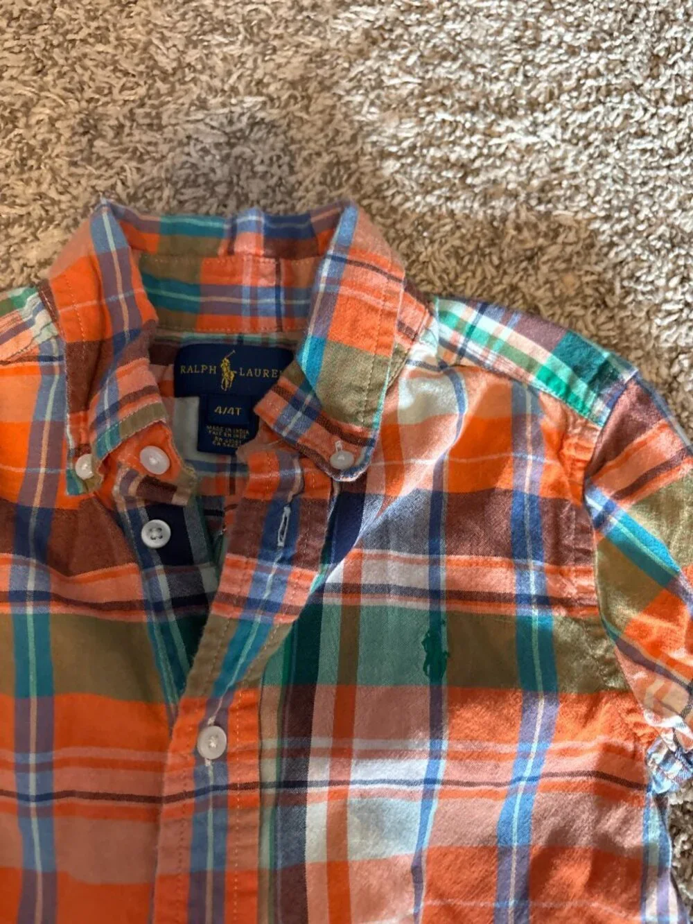 Ralph Lauren colorful plaid button down shirt